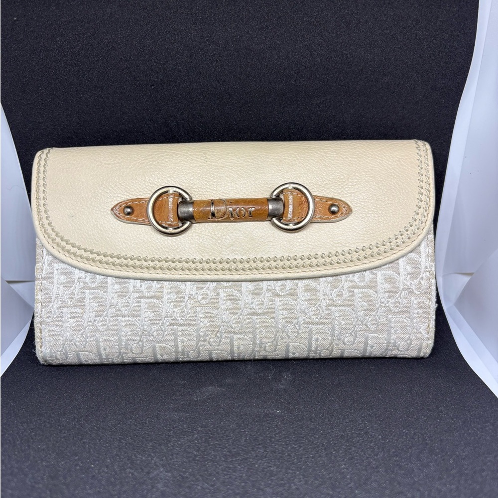 Christian Dior Beige Long Wallet